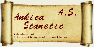Ankica Stanetić vizit kartica